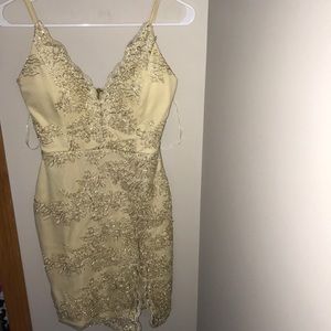 gold bodycon homecoming dress